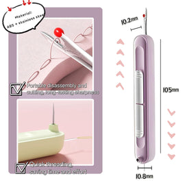 🧵 Automatic Needle Threader – Quick & Easy Threading Tool for Sewing Say goodbye to eye strain and hello to effortless threading!